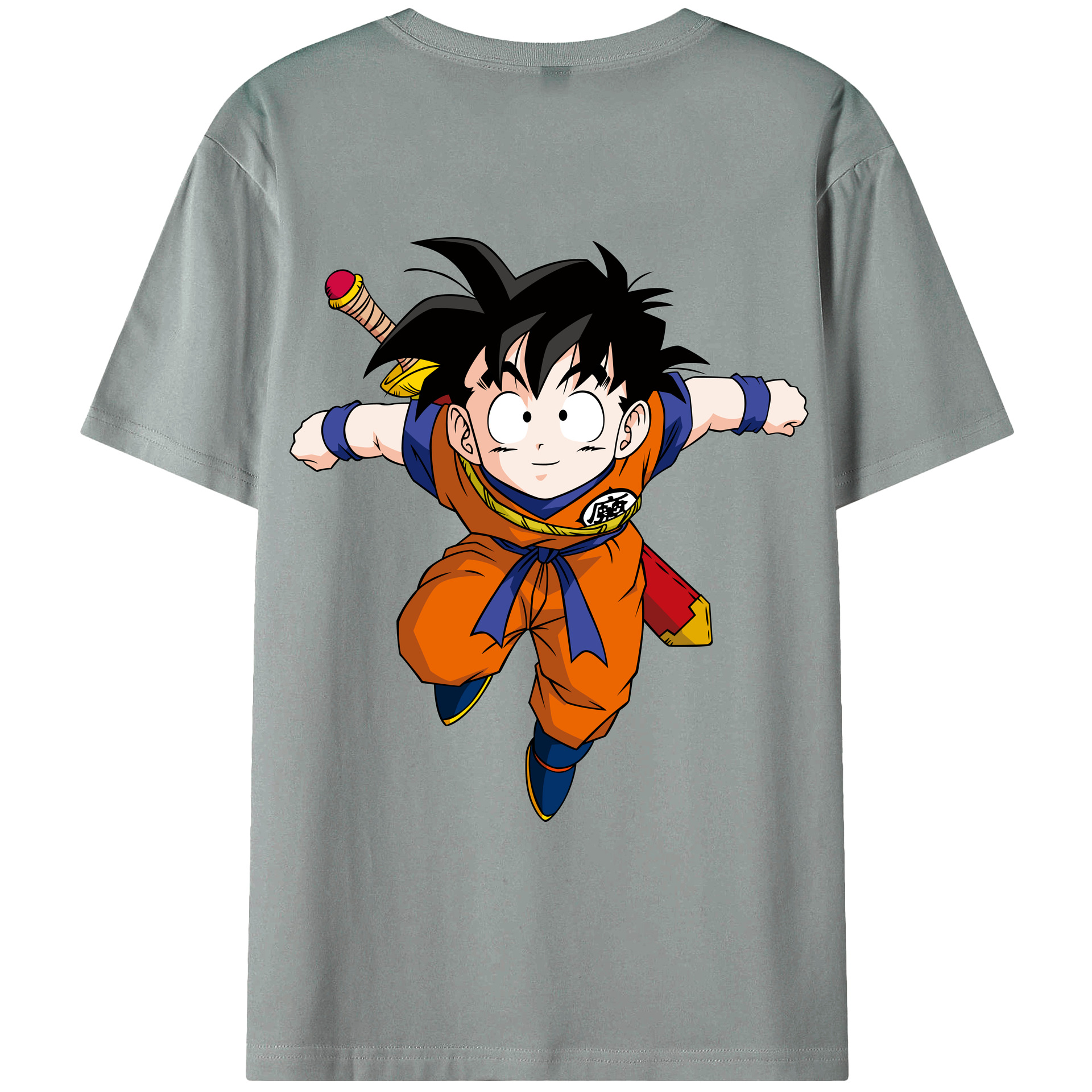 （画像用） ドラゴンボール 孫悟空（そん ごくう）Son Goku カカロット DRAGON BALL Kakarotto 綿100％ メンズ半袖Tシャツ（バックプリント） 通気性